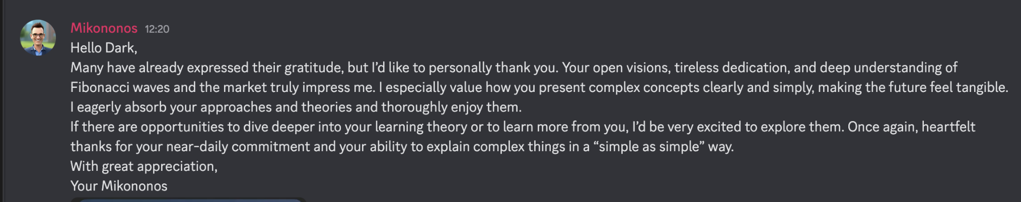 Testimonial from Mikononos — 15 Jan 2026