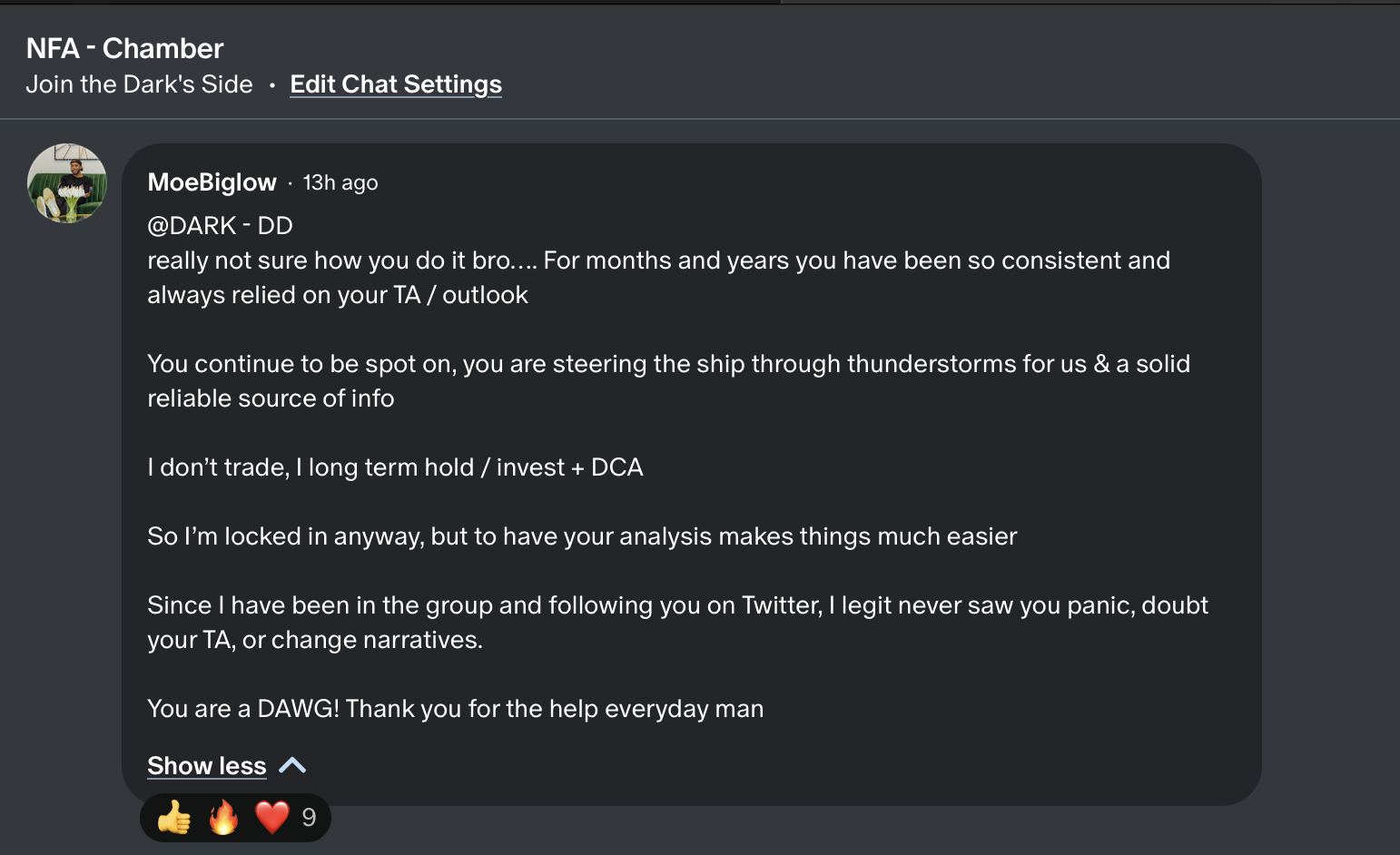 Testimonial from MoeBiglow — 3 Oct 2025