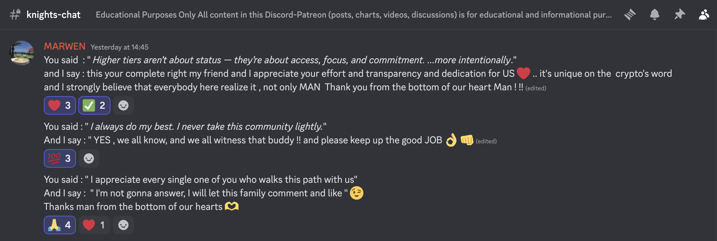 Testimonial from Marwen — 14 Jan 2026